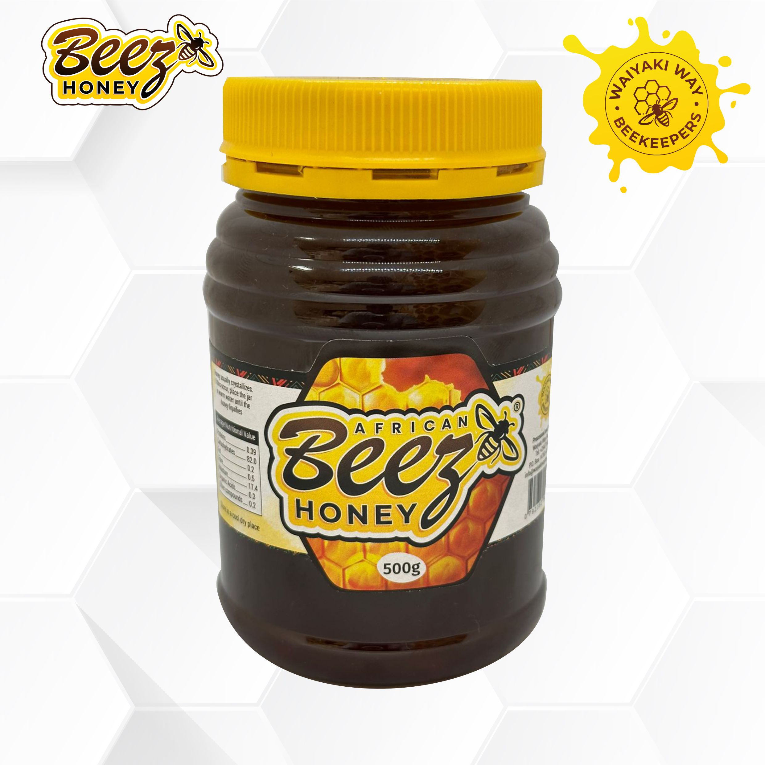 Beez Honey 500gms in a plastic jar