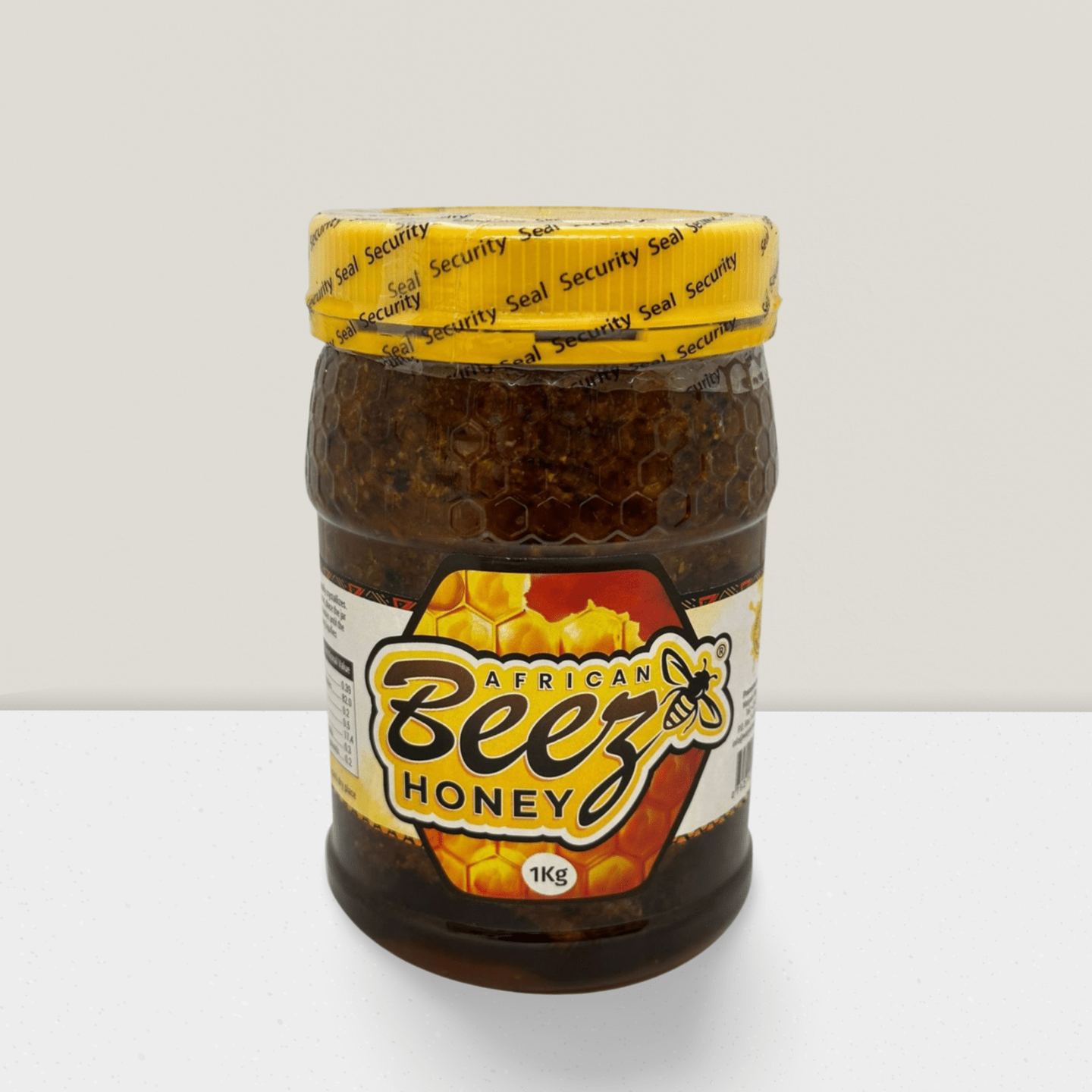 Beez Crude Honey 1kg in a plastic jar