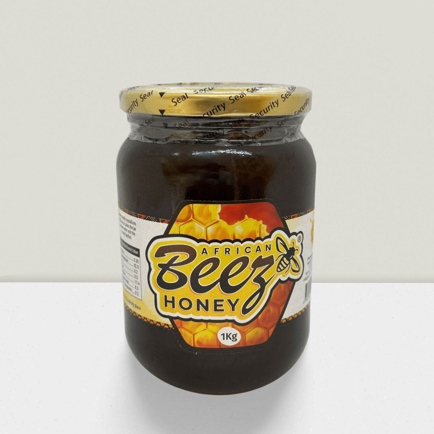 Beez Honey 1kg in a glass jar