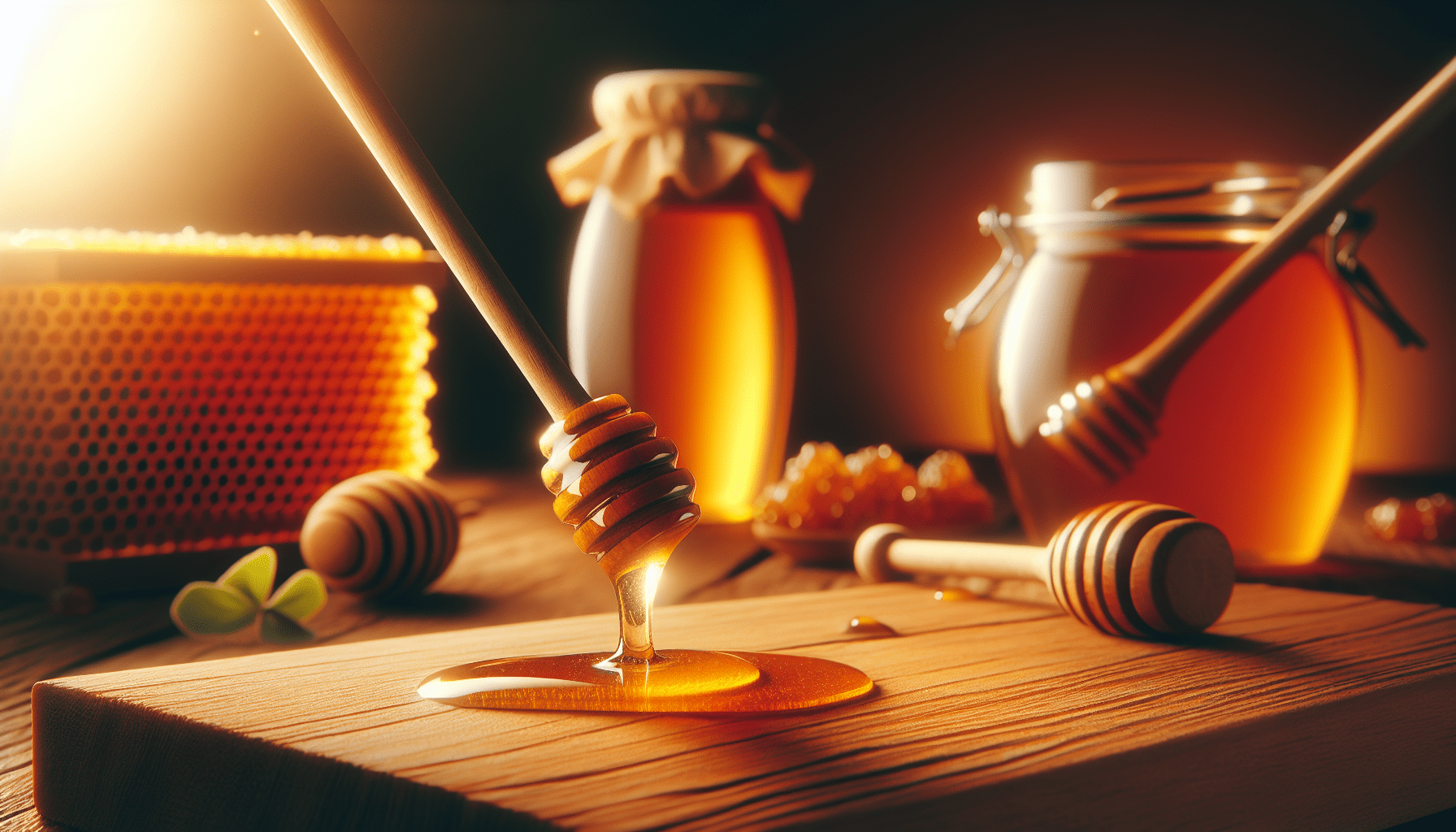 Honey Spilling on wood